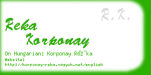 reka korponay business card